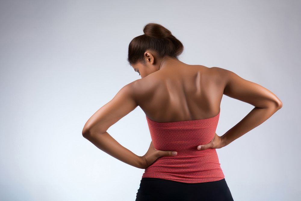 Fit woman's back, rear view. AI generated Image by rawpixel.