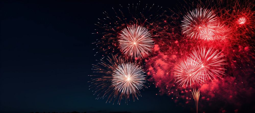 Fireworks night outdoors sky. 