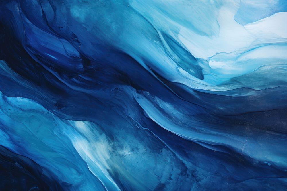 Dark blue abstract painting wavey backgrounds nature textured. AI generated Image by rawpixel.