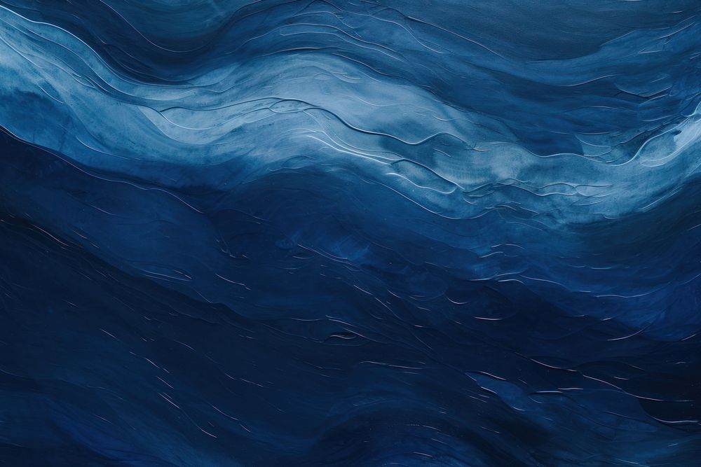 Dark blue abstract painting wavey backgrounds nature darkness. AI generated Image by rawpixel.