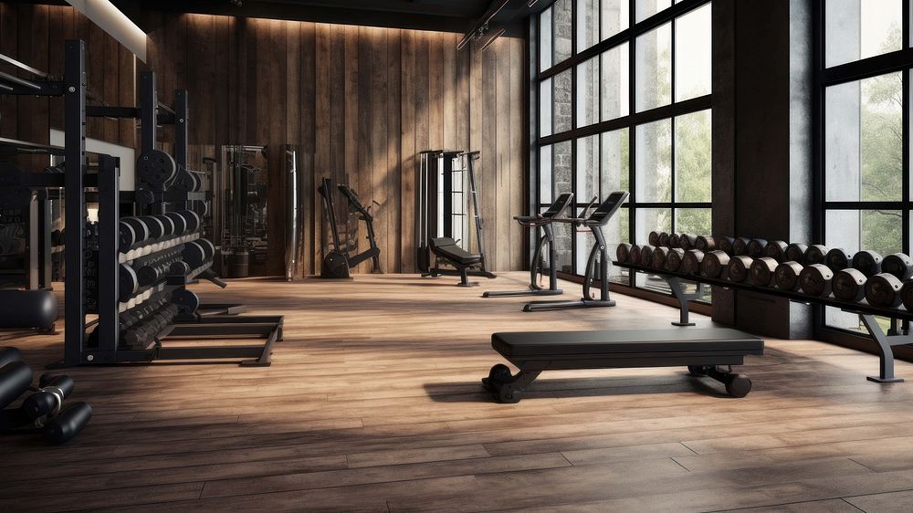 Gym architecture building sports. AI generated Image by rawpixel.