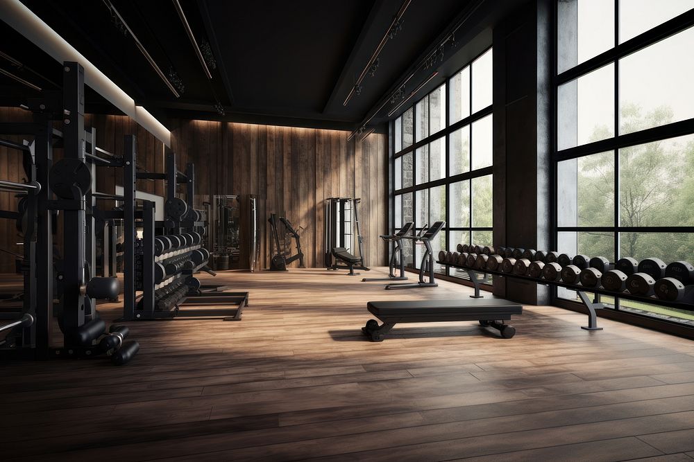 Gym architecture building sports. AI generated Image by rawpixel.