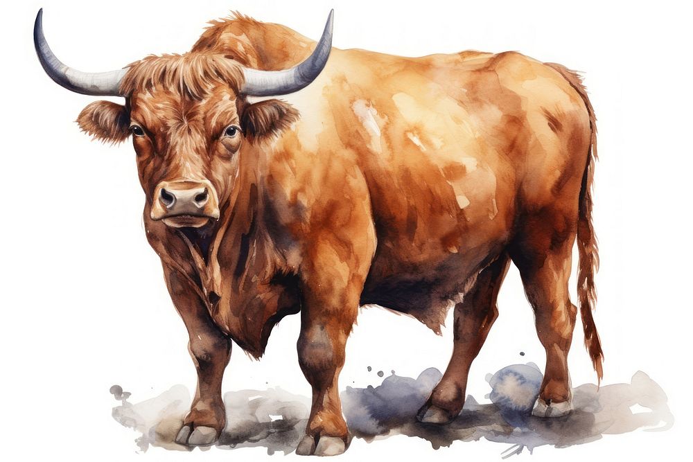 Livestock buffalo cartoon cattle. AI generated Image by rawpixel.