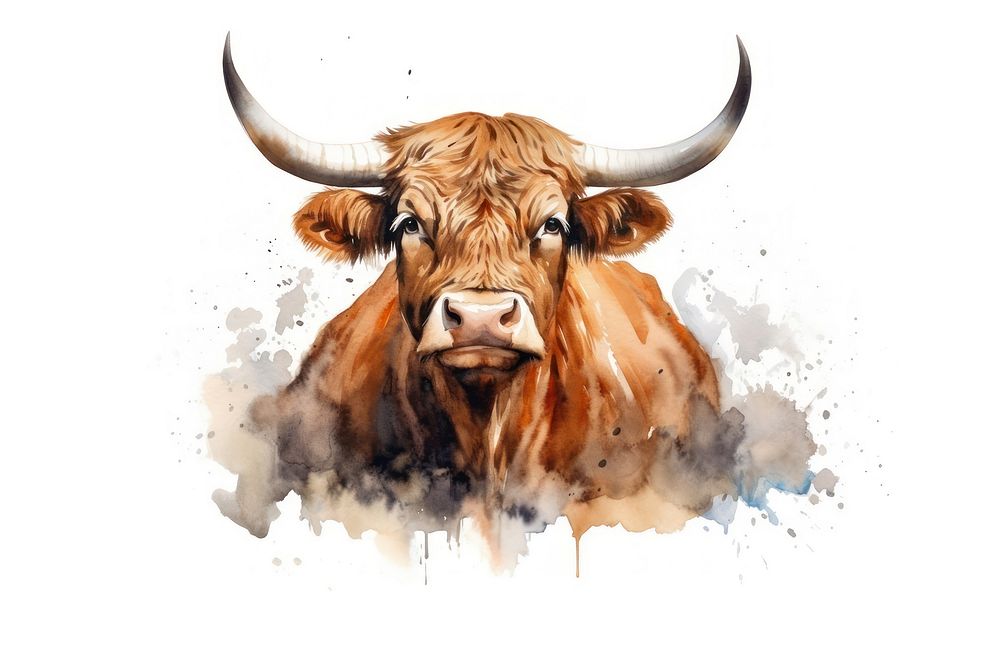 Livestock cartoon cattle mammal. AI generated Image by rawpixel.