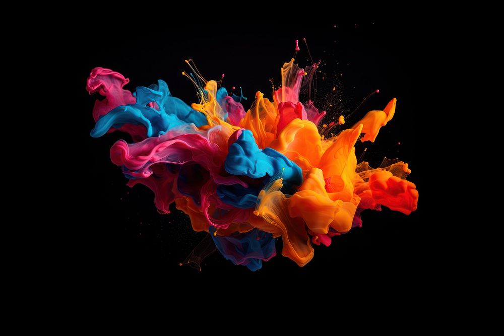 Colorful paint black background accessories. AI generated Image by rawpixel.