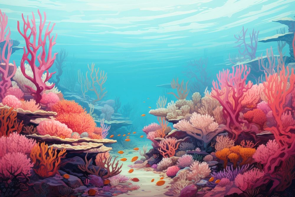 Coral reef underwater outdoors nature. 