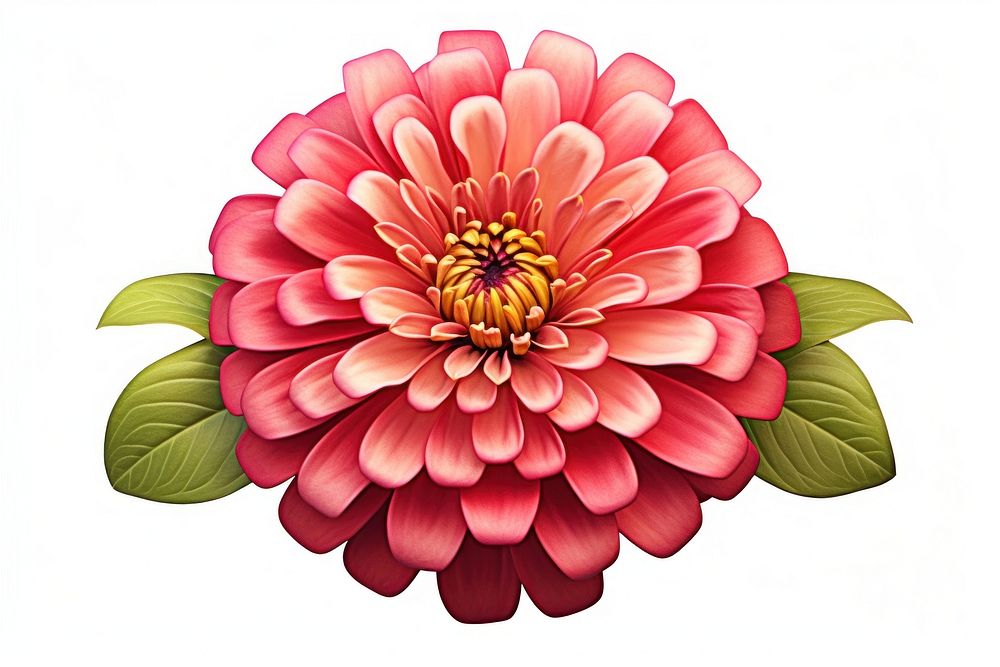 Zinnia flower dahlia petal plant. AI generated Image by rawpixel.