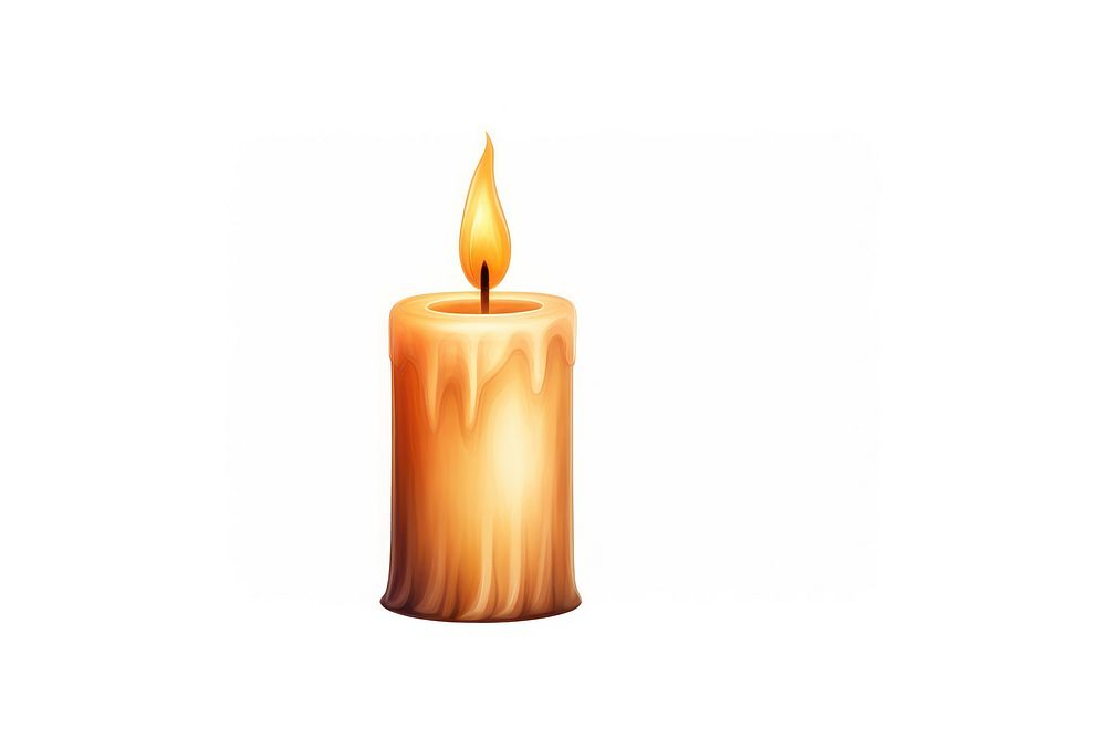 Candle fire white background illuminated. | Premium Photo Illustration ...