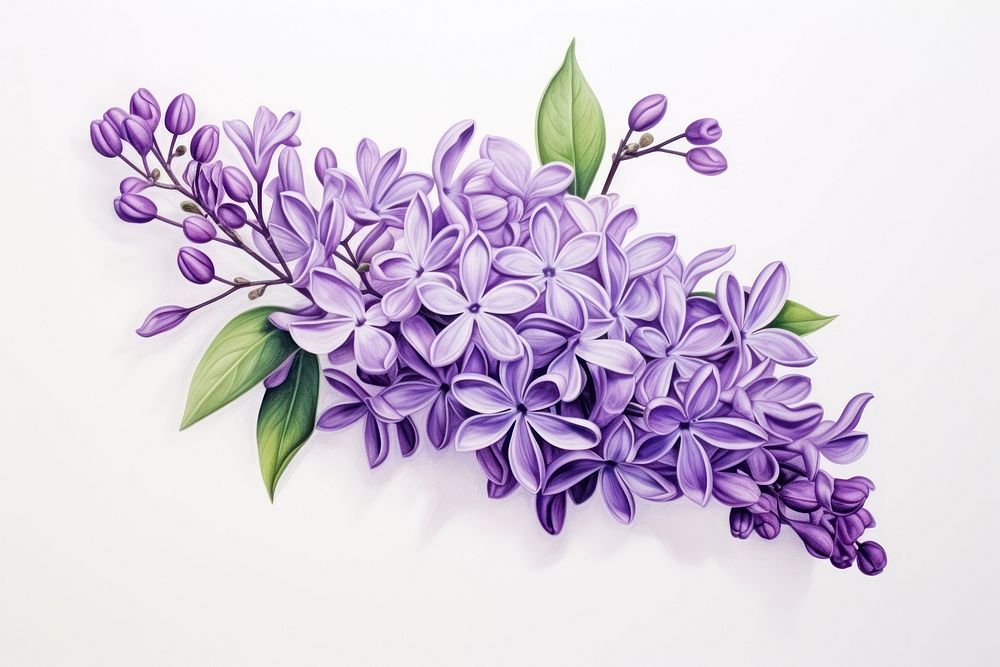 Lilac flower plant inflorescence creativity. AI generated Image by rawpixel.