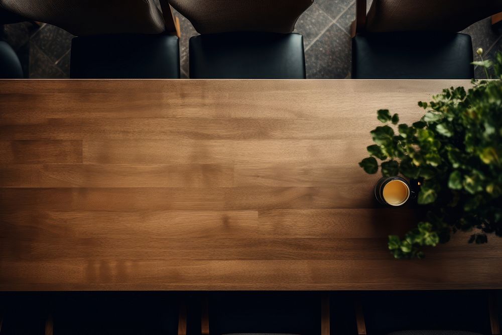 Restaurant table furniture hardwood chair. AI generated Image by rawpixel.
