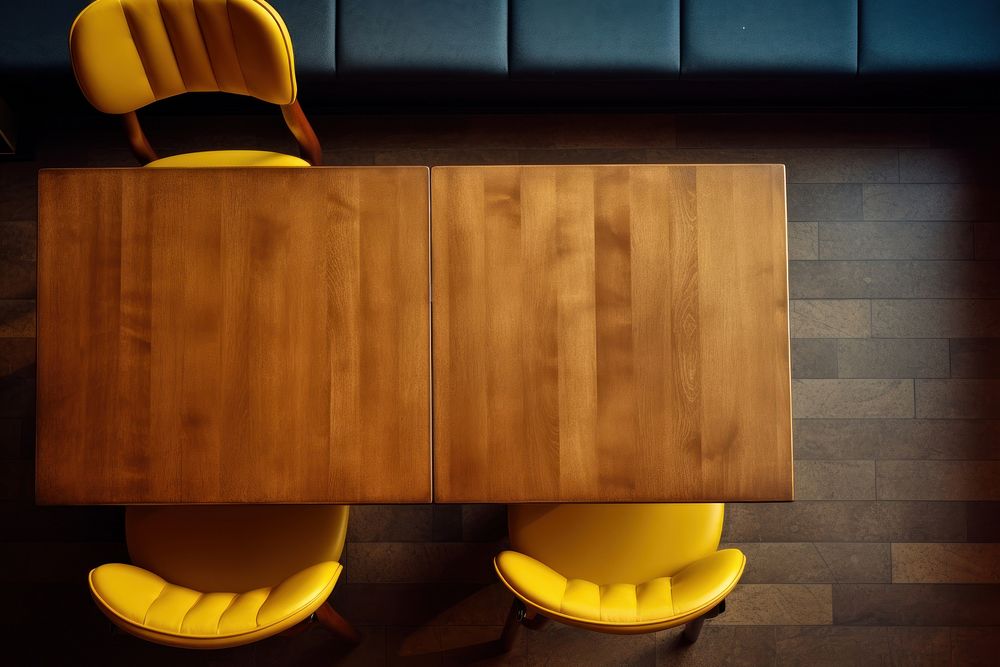 Restaurant table furniture chair wood. AI generated Image by rawpixel.