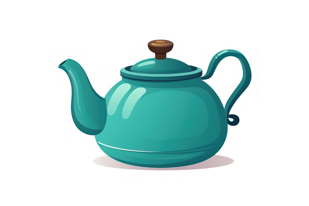 Teapot white background refreshment tableware. AI generated Image by rawpixel.