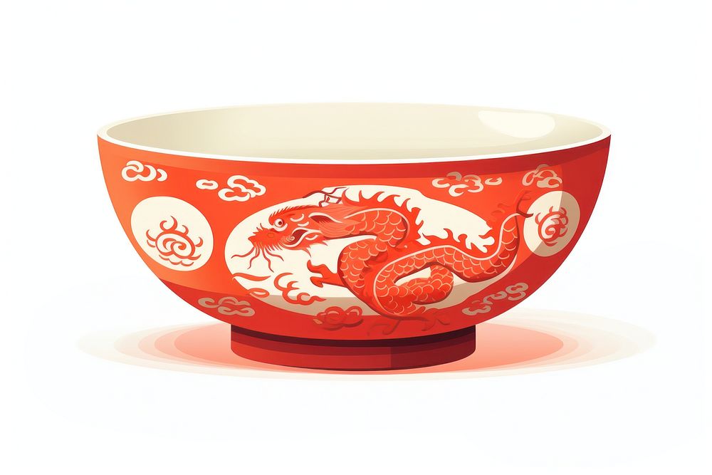 Bowl porcelain decoration tableware. AI generated Image by rawpixel.