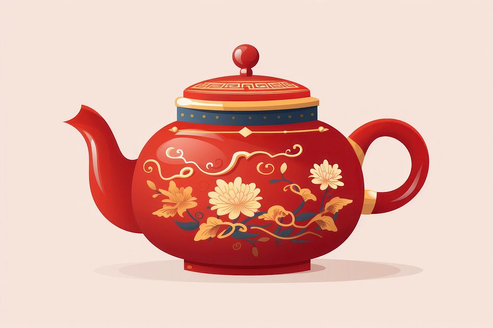 Teapot porcelain decoration creativity. AI generated Image by rawpixel.