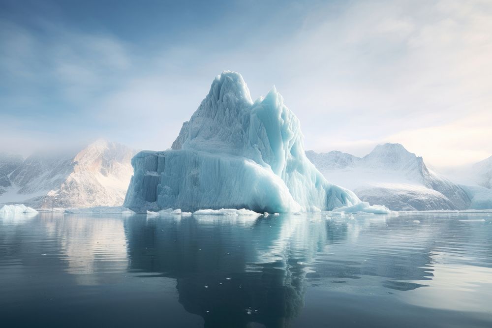 Mountain outdoors iceberg glacier. 