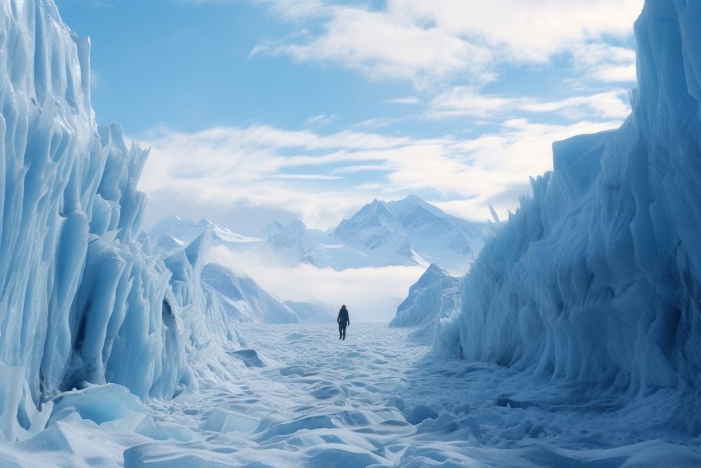 Glacier adventures landscape mountain outdoors. 