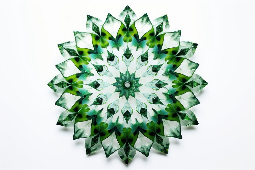 Green kaleidoscope jewelry plant leaf. AI generated Image by rawpixel.