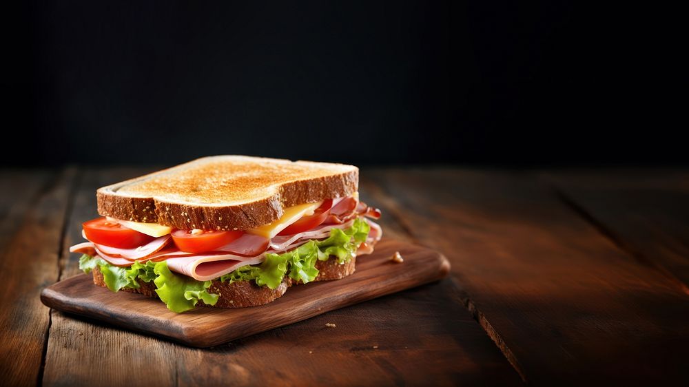 Sandwich tomato cheese bread. 