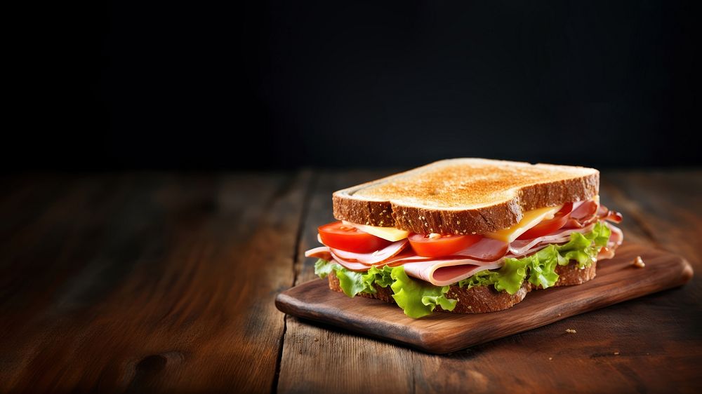 Sandwich tomato cheese bread. 