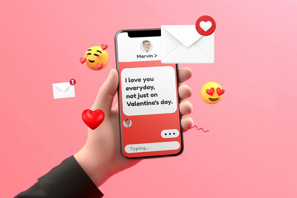 Smartphone screen with dating app