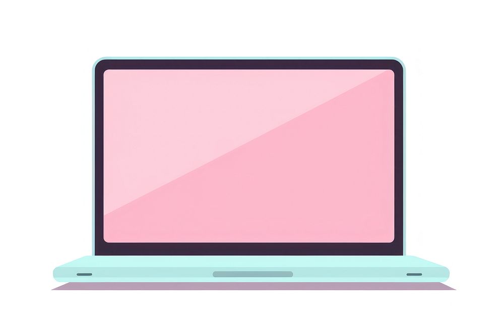 laptop computer screen white background. | Free Photo Illustration ...