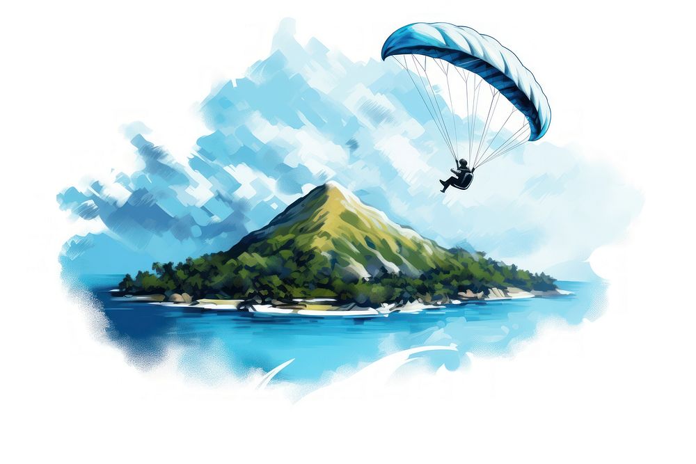 Paragliding land adventure outdoors. AI generated Image by rawpixel.