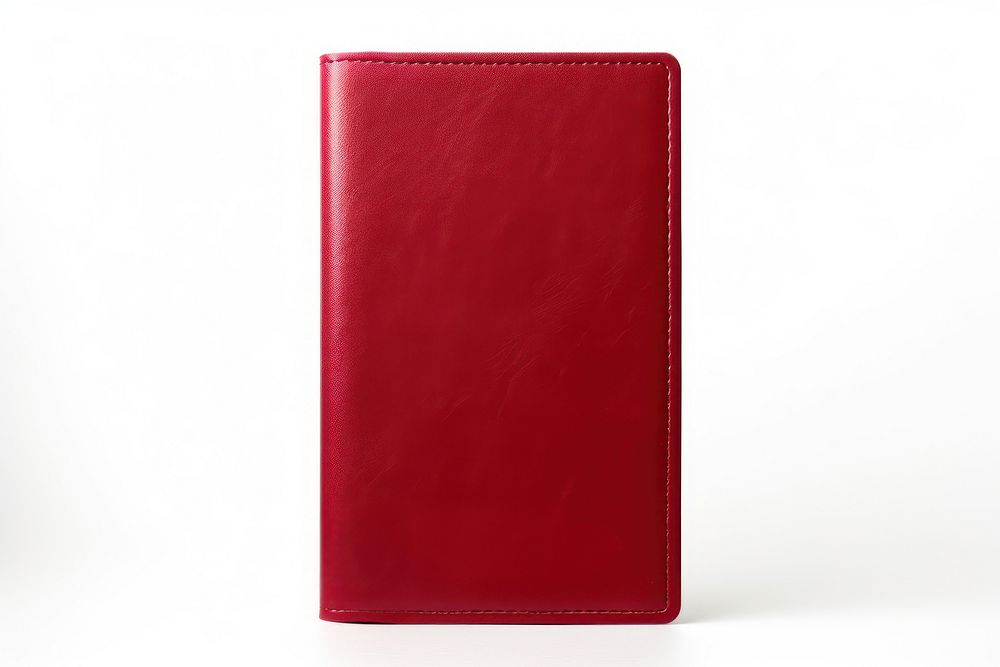 Passport wallet diary white background. 