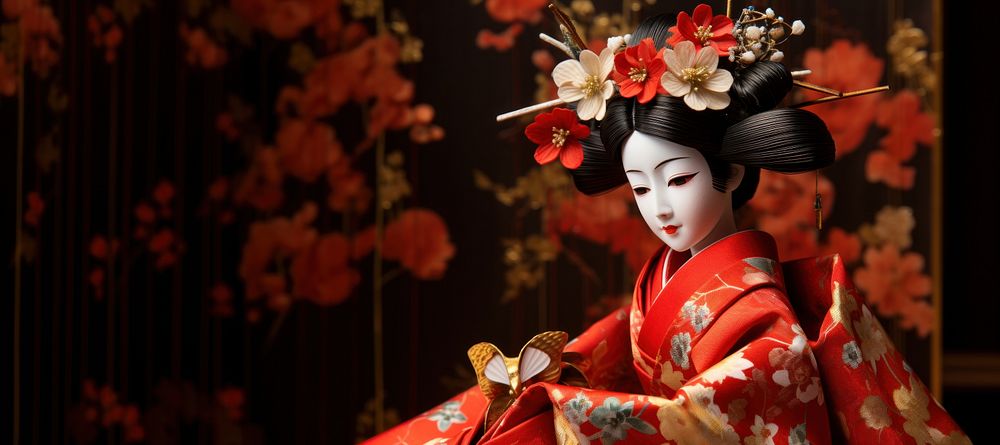 Hina doll adult robe representation. AI generated Image by rawpixel.