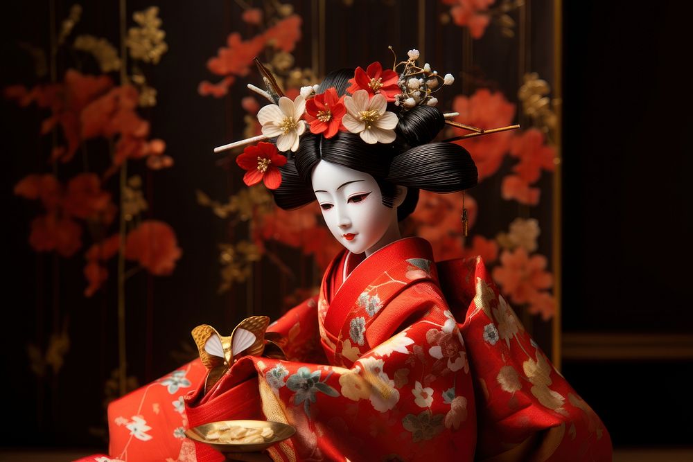 Hina doll adult robe representation. AI generated Image by rawpixel.