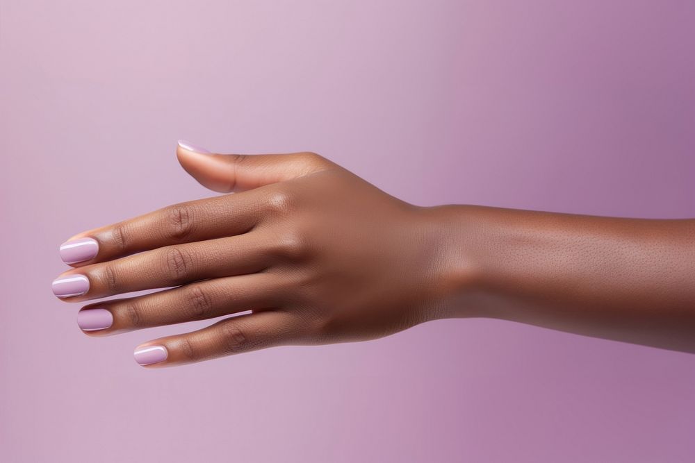 Hand with pastel pink nail. AI generated image by rawpixel.