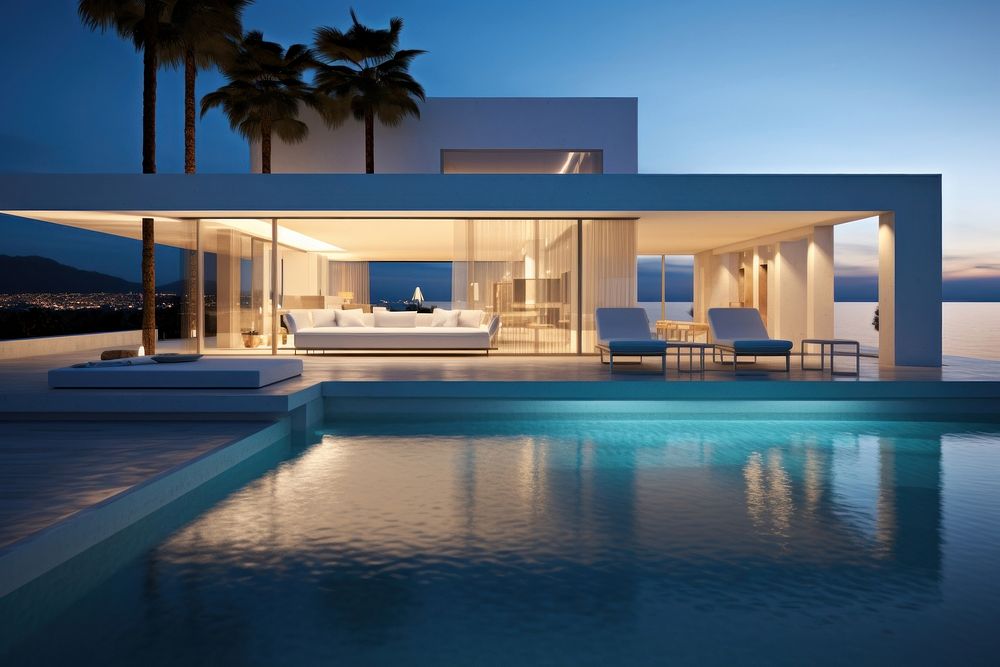 Home architecture building luxury. AI generated Image by rawpixel.