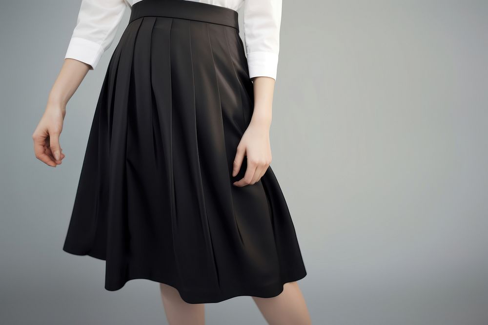 Skirt miniskirt outerwear footwear. AI generated Image by rawpixel.
