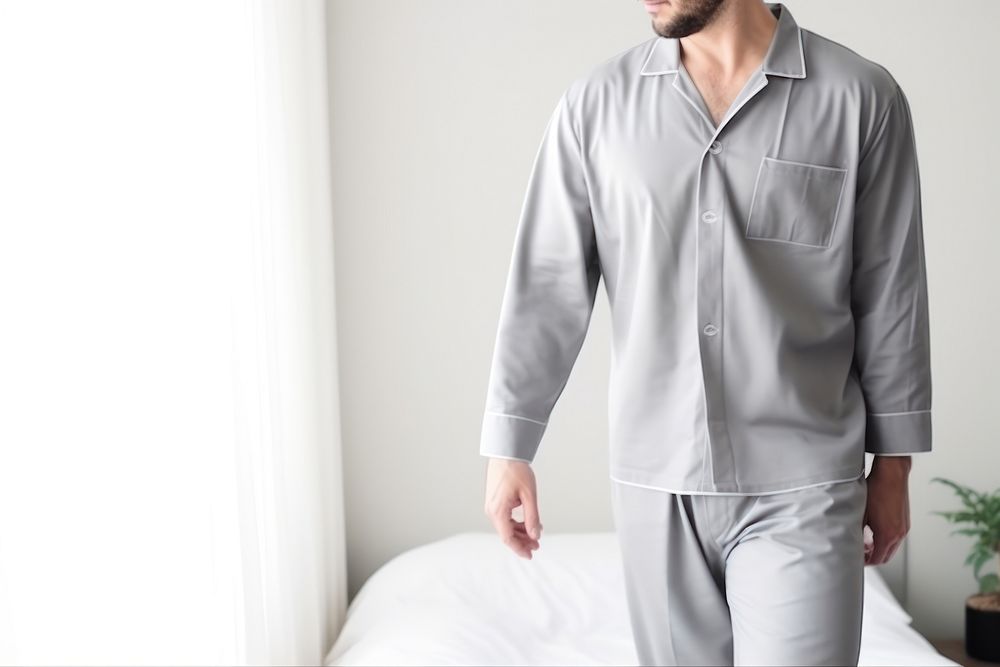 Pajamas bedroom sleeve shirt. AI generated Image by rawpixel.