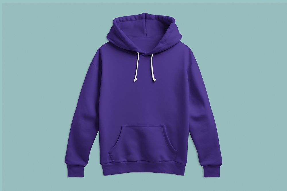 Purple hoodie, street fashion