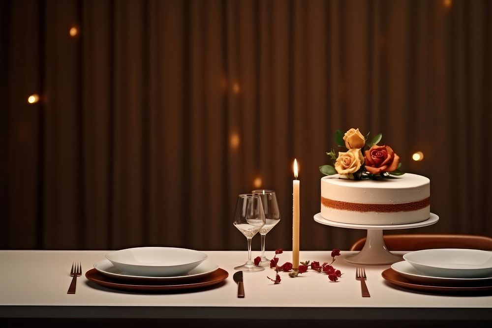Birthday cake table dessert wedding. AI generated Image by rawpixel.
