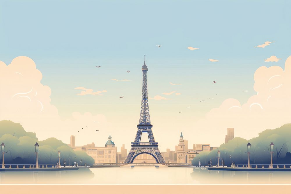Paris France architecture building outdoors. AI generated Image by rawpixel.