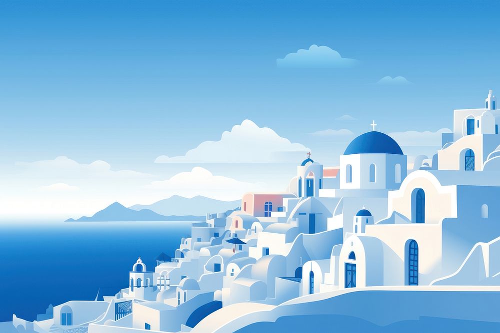 Santorini Greece santorini outdoors nature. AI generated Image by rawpixel.