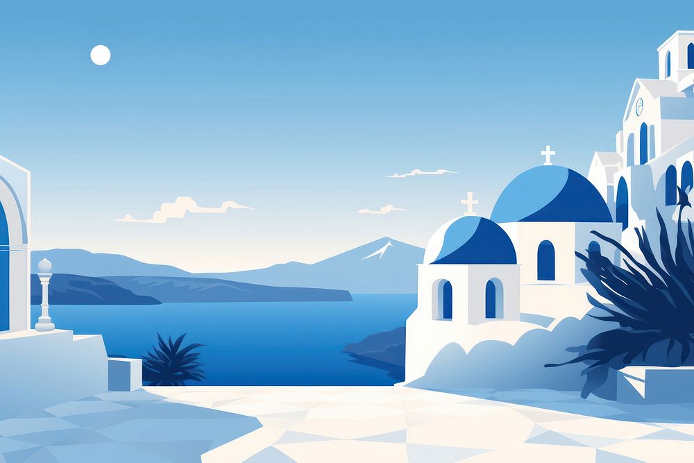 Santorini Greece outdoors nature architecture. AI generated Image by rawpixel.