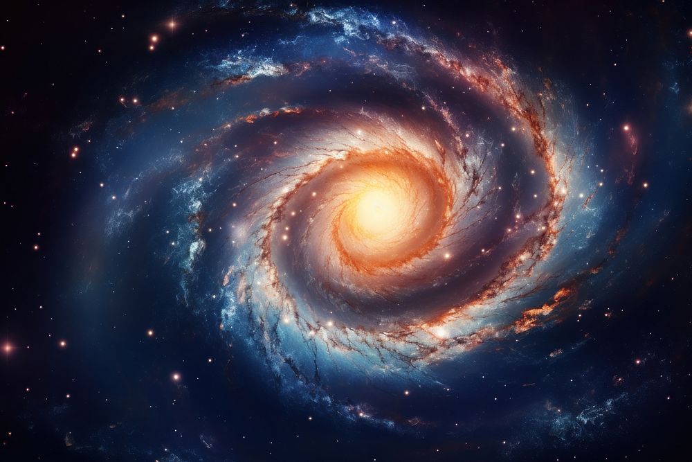 Spiral galaxy backgrounds astronomy universe. AI generated Image by rawpixel.