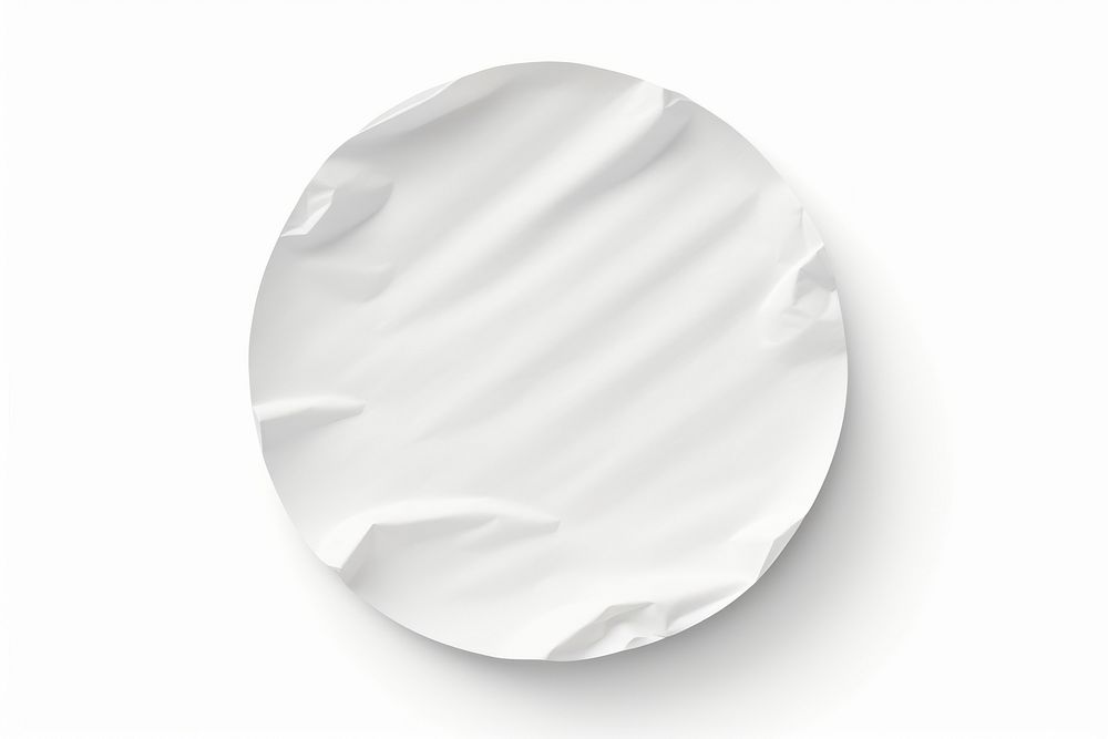 Sticker label crumpled white paper. AI generated Image by rawpixel.