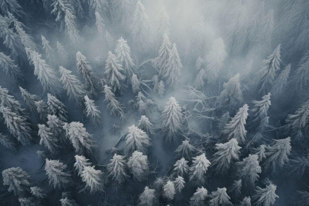 Snow forest land outdoors nature. AI generated Image by rawpixel.
