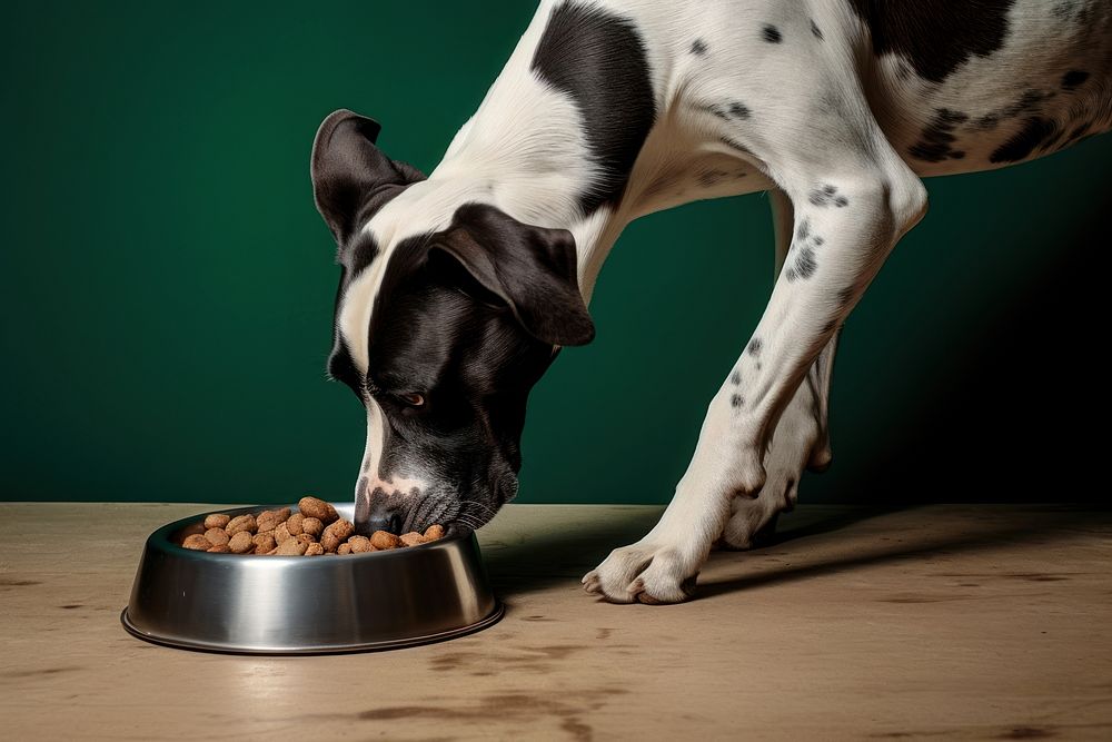 A bowl dog animal mammal. AI generated Image by rawpixel.