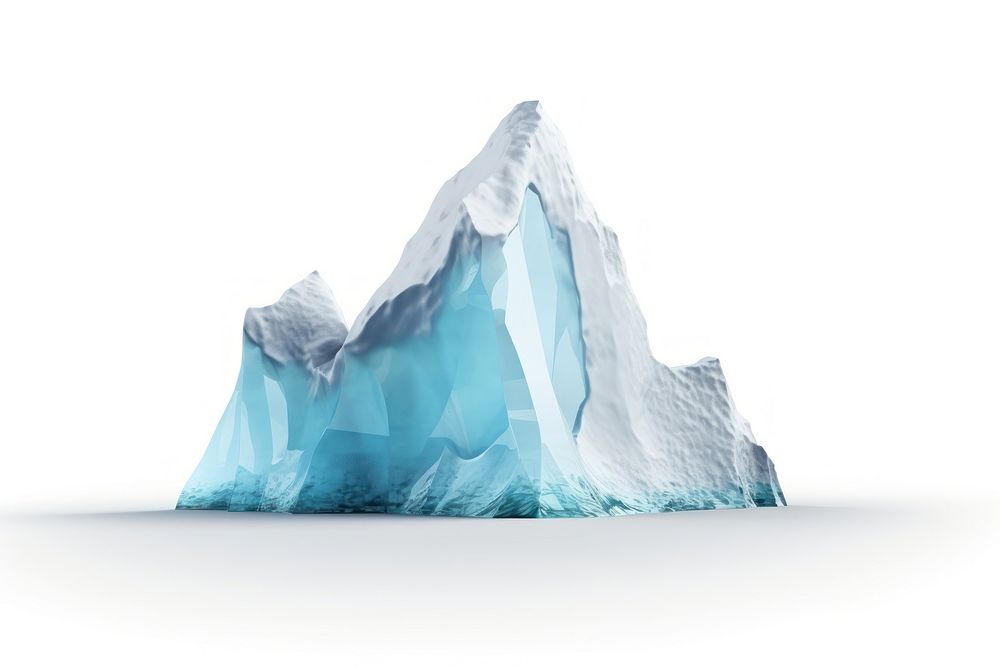 Ice berg iceberg nature white background. AI generated Image by rawpixel.