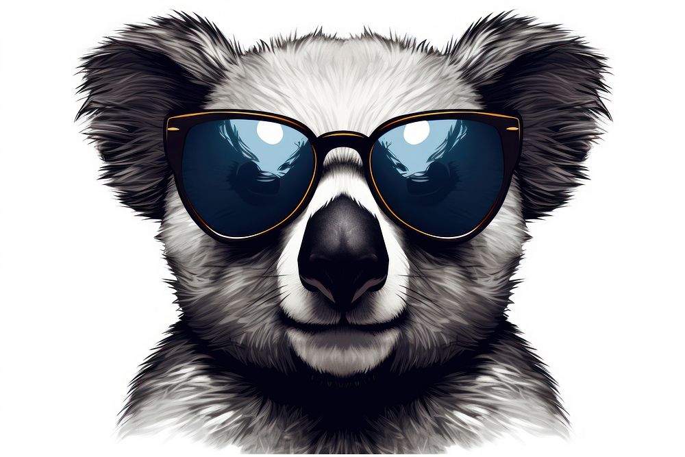 Koala wearing sunglasses mammal animal dog. AI generated Image by rawpixel.