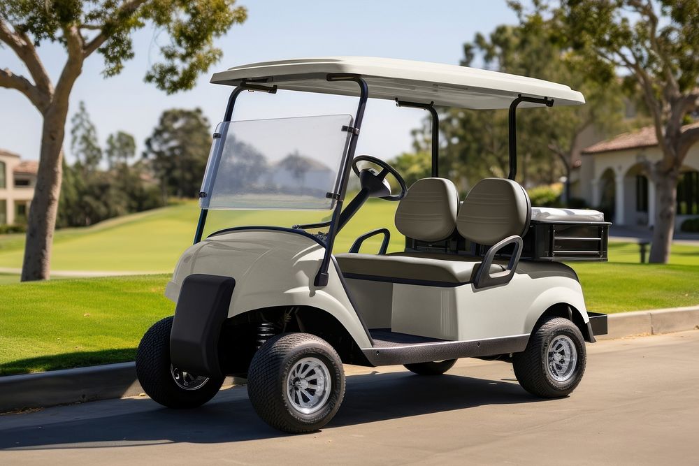 Golf car, realistic vehicle