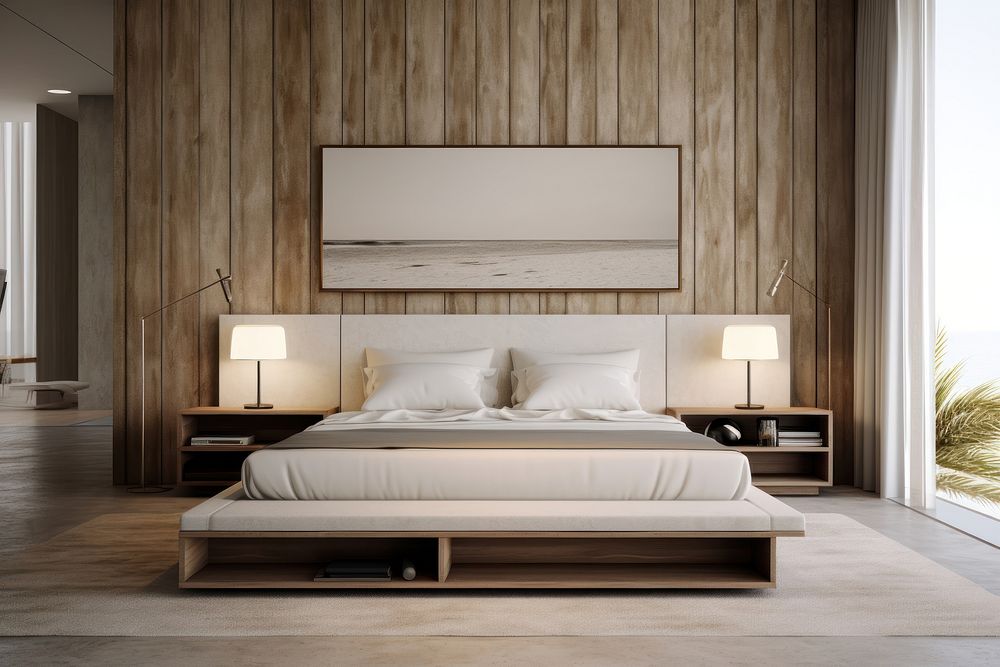 Bedroom furniture luxury hotel. AI generated Image by rawpixel.