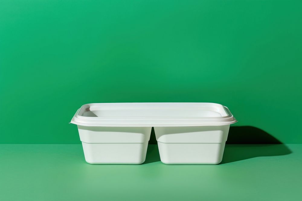 Food container plastic green blue. 