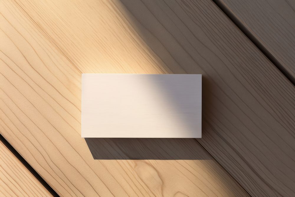 Business card wood shadow paper. 