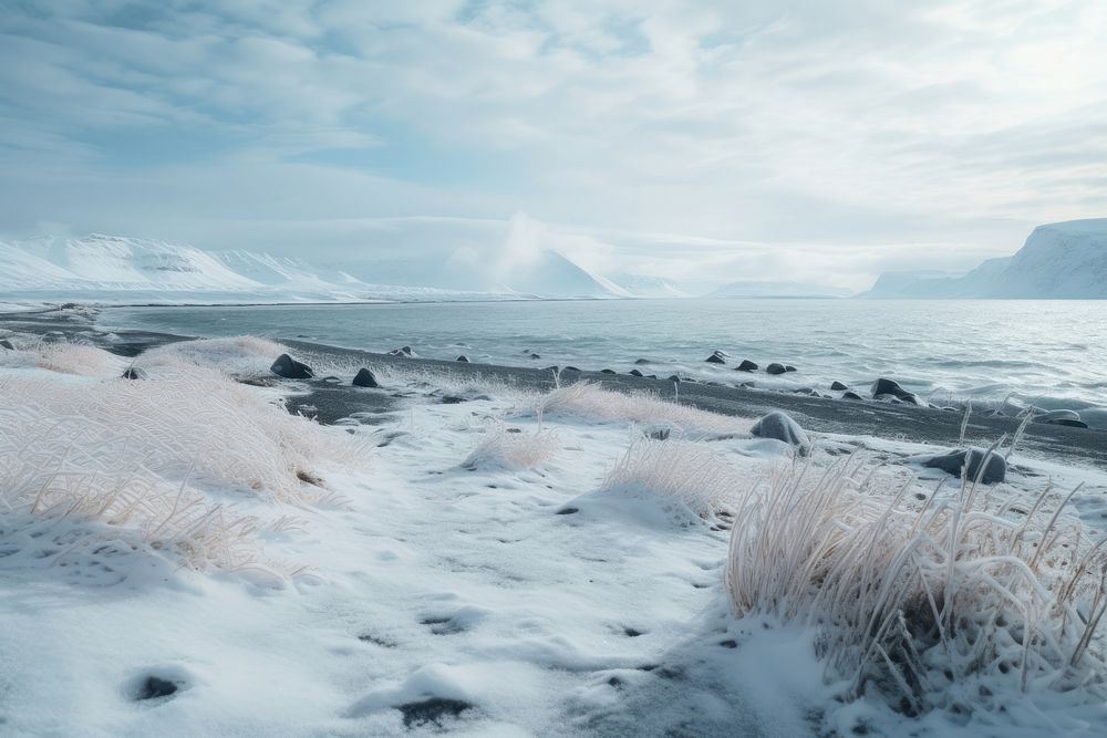 Arctic landscape outdoors horizon. AI generated Image by rawpixel.