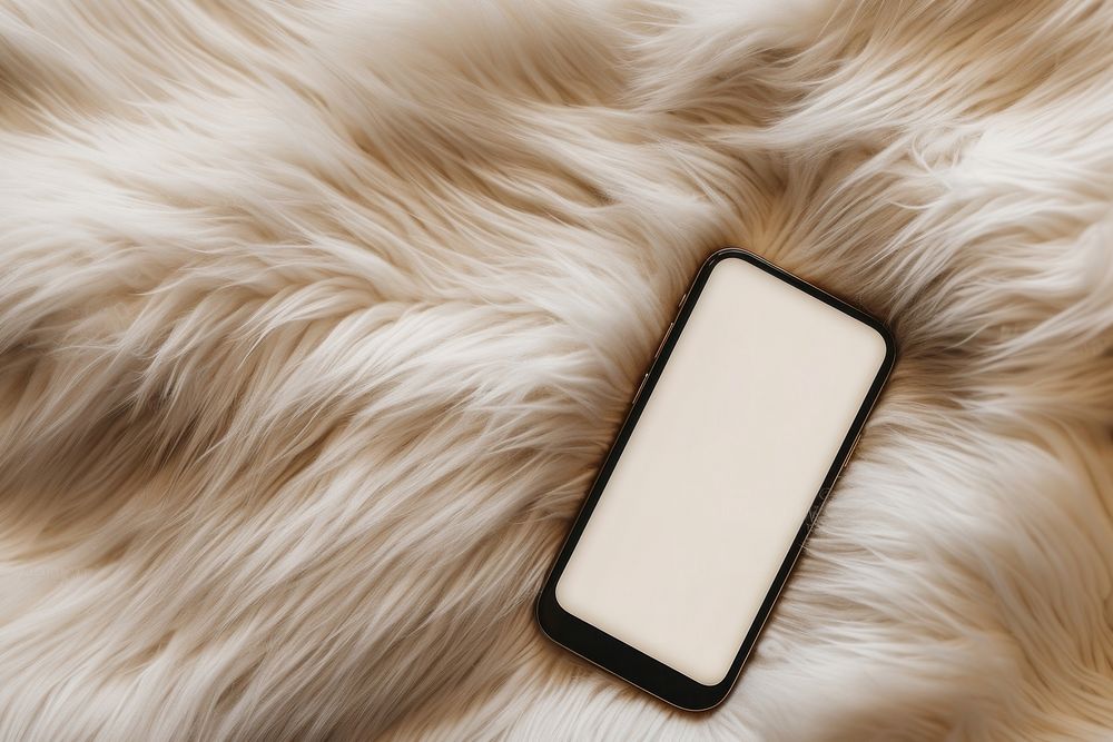 Phone fur backgrounds electronics. AI generated Image by rawpixel.